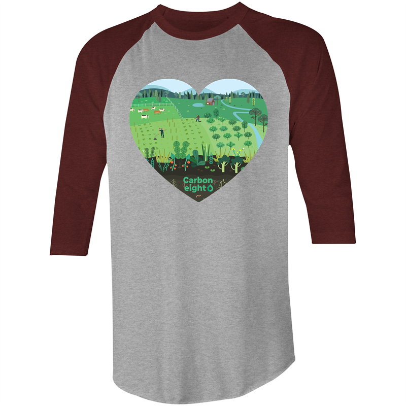 CARBONHEART - AS Colour Raglan - 3/4 Sleeve T-Shirt