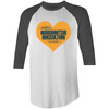 'Heart' AS Colour Raglan - 3/4 Sleeve T-Shirt