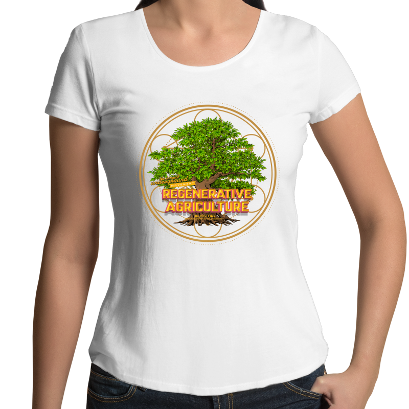 'Tree geometry' AS Colour Mali - Womens Scoop Neck T-Shirt