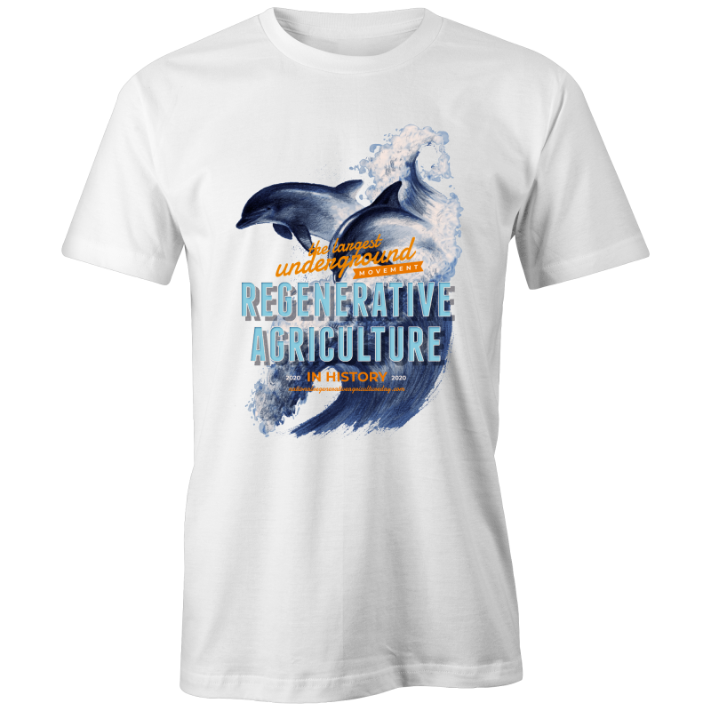 ' Dolphins' Etiko - Unisex Fairtrade Organic Crew Tee