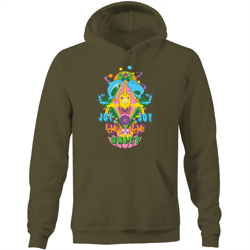 'Lama' AS Colour Stencil - Pocket Hoodie Sweatshirt