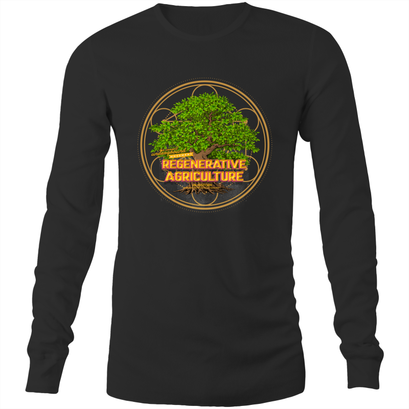 'Tree geometry' AS Colour Base - Mens Long Sleeve T-Shirt