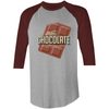 'Choco' AS Colour Raglan - 3/4 Sleeve T-Shirt