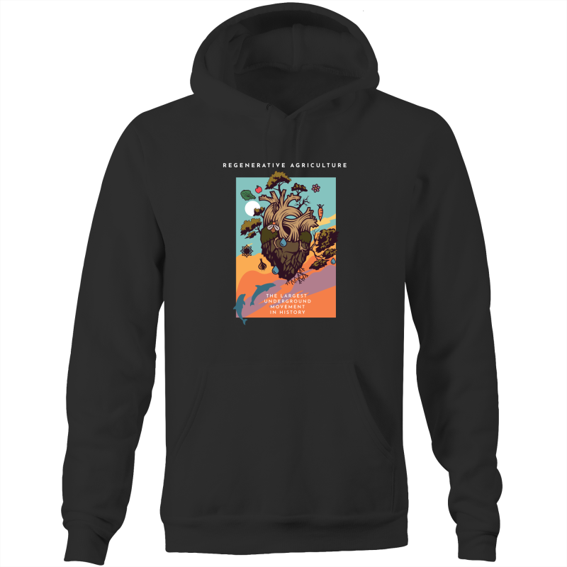 'Poster' AS Colour Stencil - Pocket Hoodie Sweatshirt