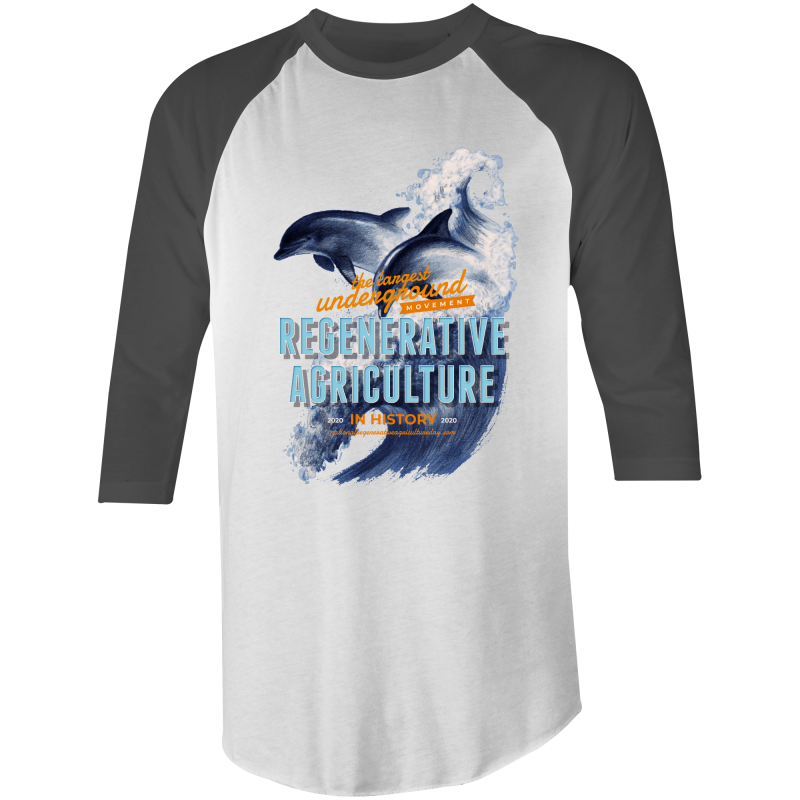 ' Dolphins'  AS Colour Raglan - 3/4 Sleeve T-Shirt