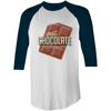 'Choco' AS Colour Raglan - 3/4 Sleeve T-Shirt