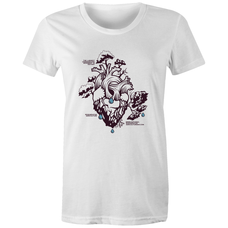 'Stencil'  Etiko - Womens Fairtrade Organic Crew Tee