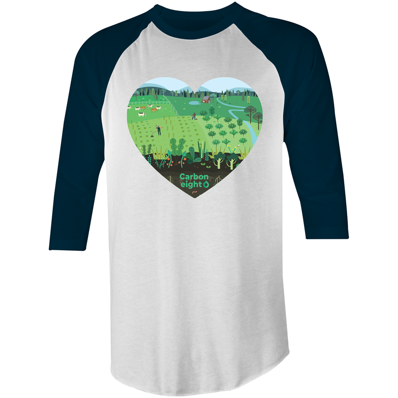 CARBONHEART - AS Colour Raglan - 3/4 Sleeve T-Shirt