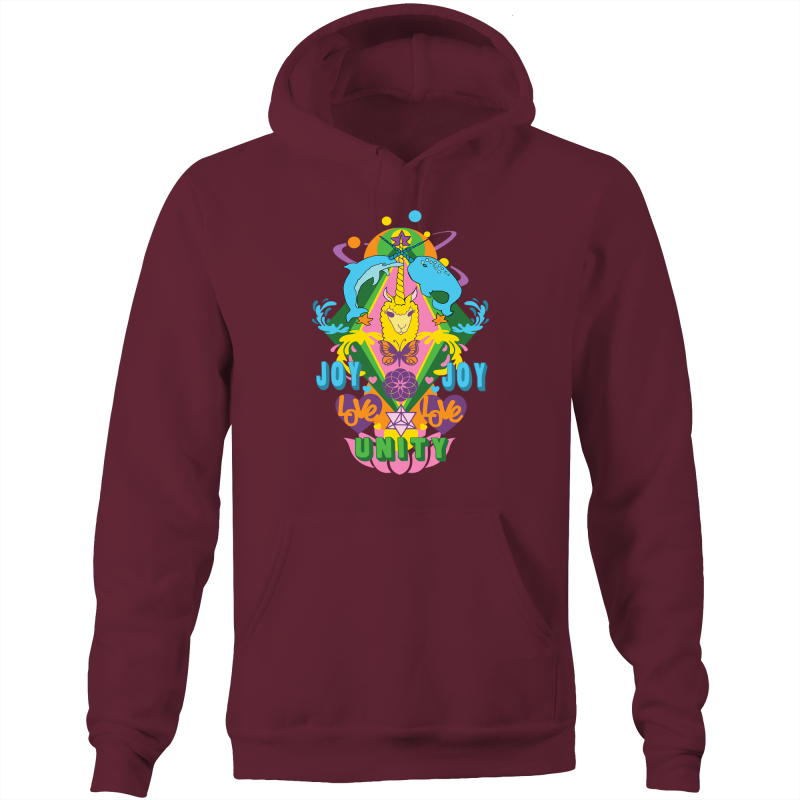 'Lama' AS Colour Stencil - Pocket Hoodie Sweatshirt