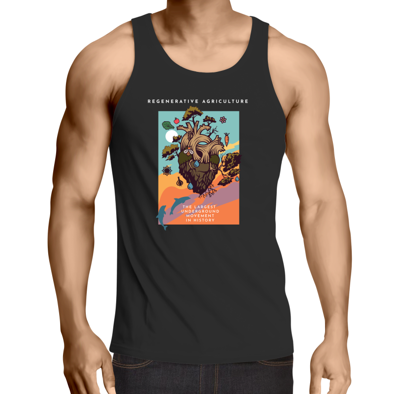 'Poster' AS Colour Lowdown - Mens Singlet Top