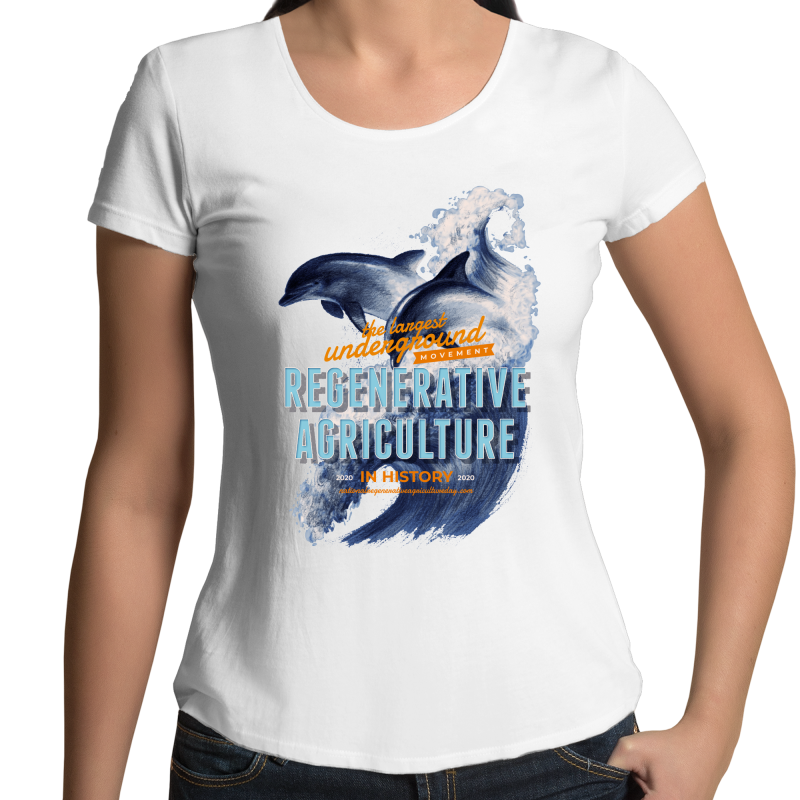 ' Dolphins'  AS Colour Mali - Womens Scoop Neck T-Shirt