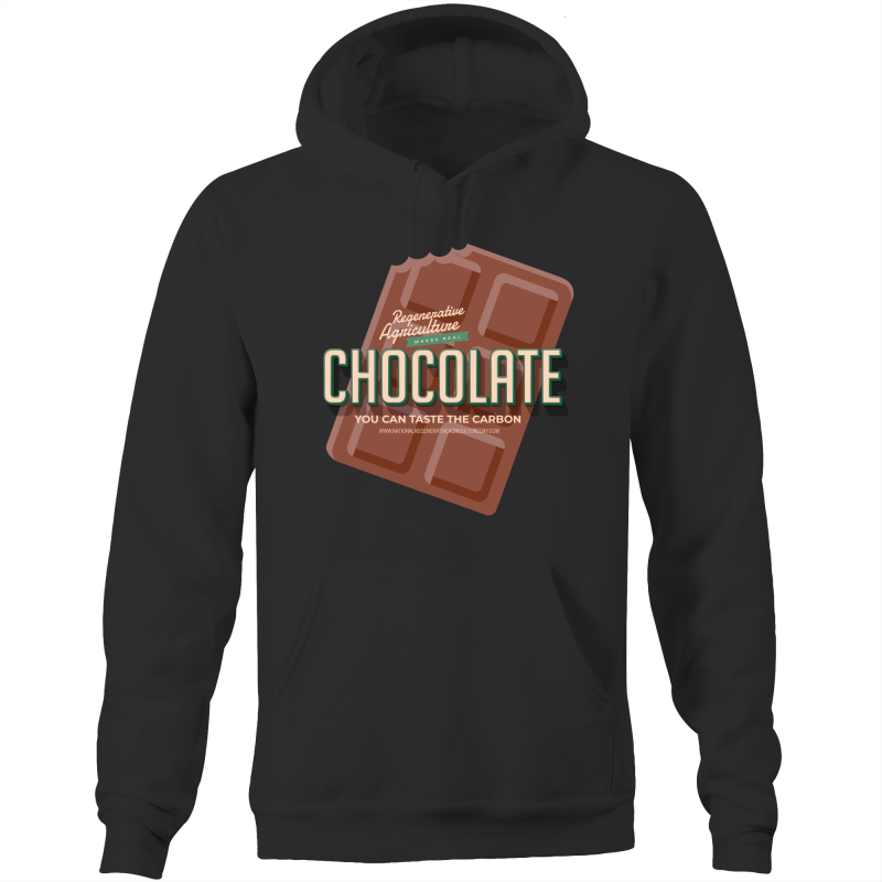 'Choco' AS Colour Stencil - Pocket Hoodie Sweatshirt