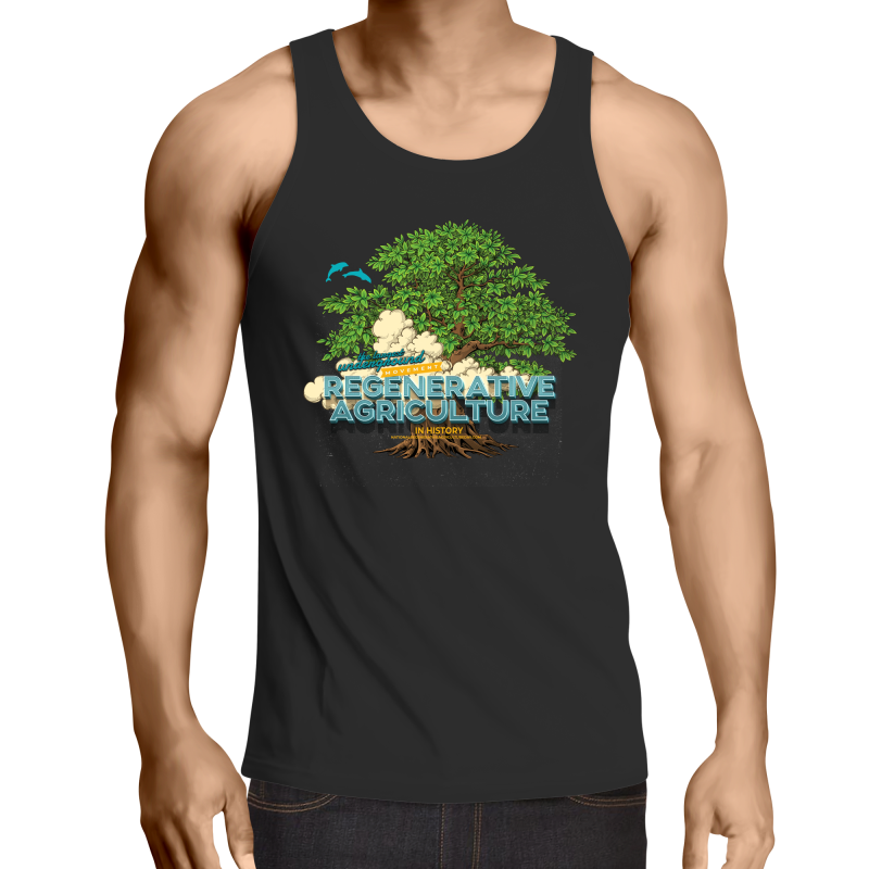 'Tree cloud' AS Colour Lowdown - Mens Singlet Top