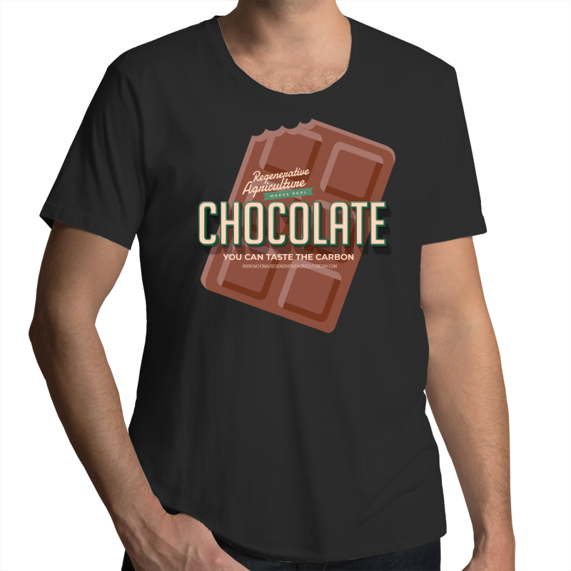 'Choco' AS Colour Shadow - Mens Scoop Neck T-Shirt