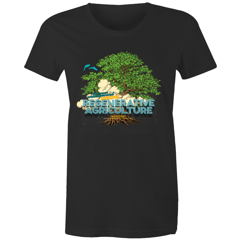 'Tree cloud'  AS Colour Wafer - Womens Crew T-Shirt