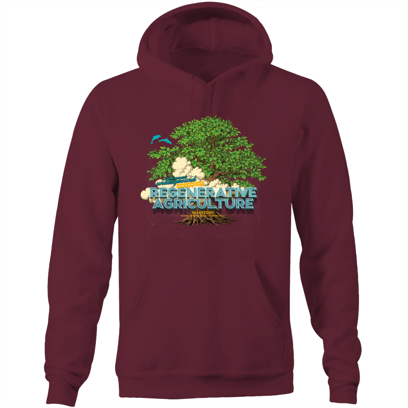 'Tree cloud' AS Colour Stencil - Pocket Hoodie Sweatshirt