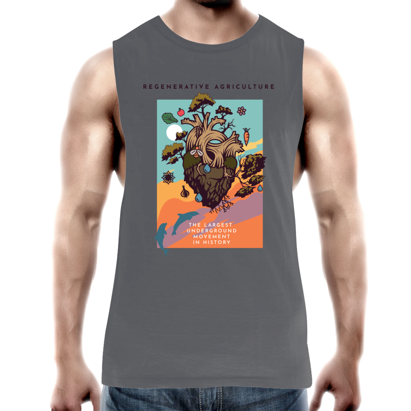 'Poster-grey' AS Colour Barnard - Mens Tank Top Tee