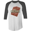 'Choco' AS Colour Raglan - 3/4 Sleeve T-Shirt