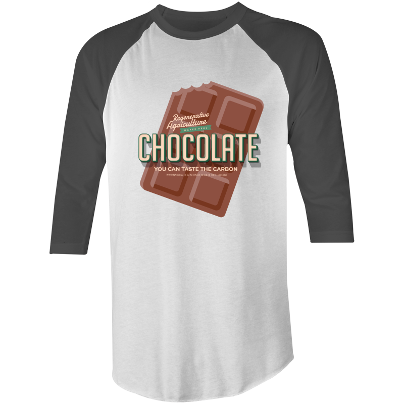 'Choco' AS Colour Raglan - 3/4 Sleeve T-Shirt