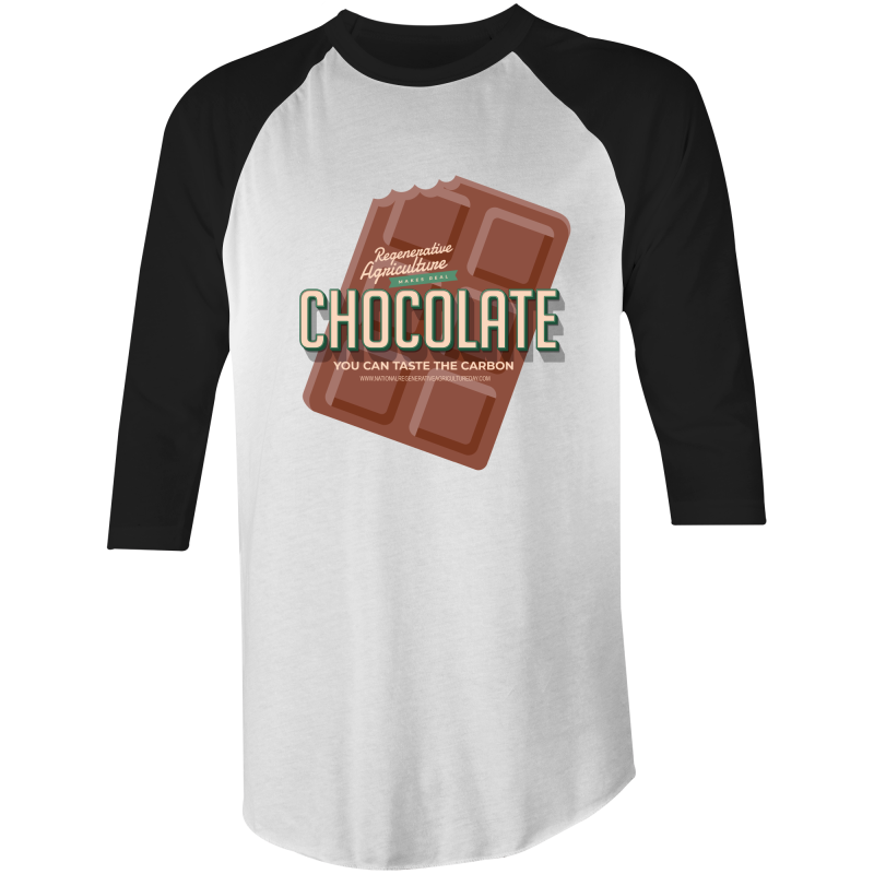 'Choco' AS Colour Raglan - 3/4 Sleeve T-Shirt