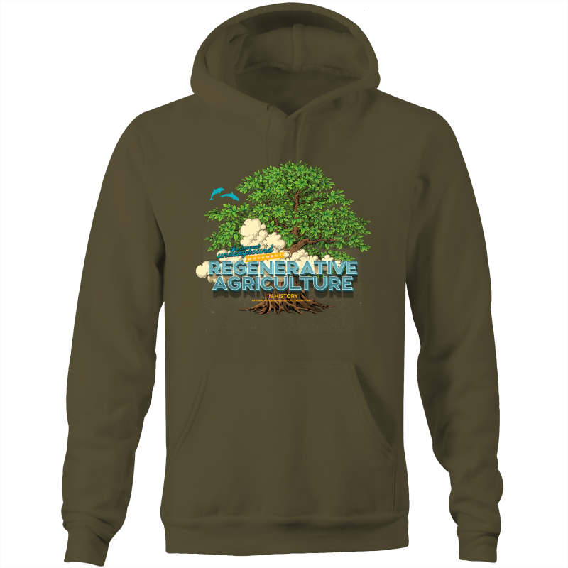 'Tree cloud' AS Colour Stencil - Pocket Hoodie Sweatshirt