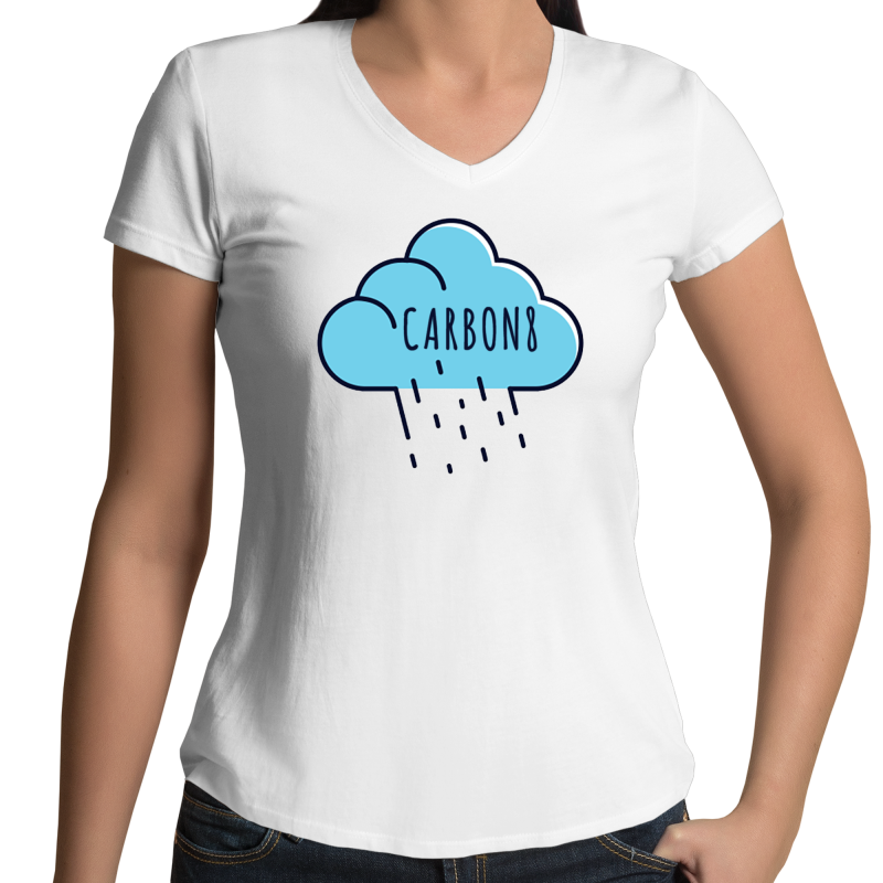 'Cloud' AS Colour Bevel - Womens V-Neck T-Shirt