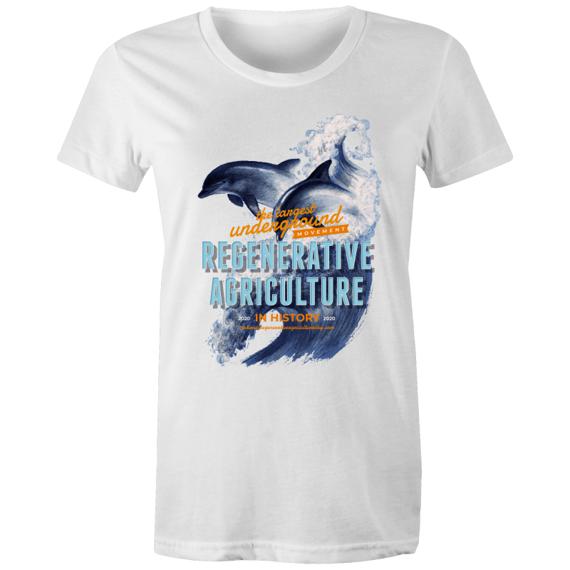 ' Dolphins'  AS Colour Wafer - Womens Crew T-Shirt