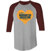 'Heart' AS Colour Raglan - 3/4 Sleeve T-Shirt