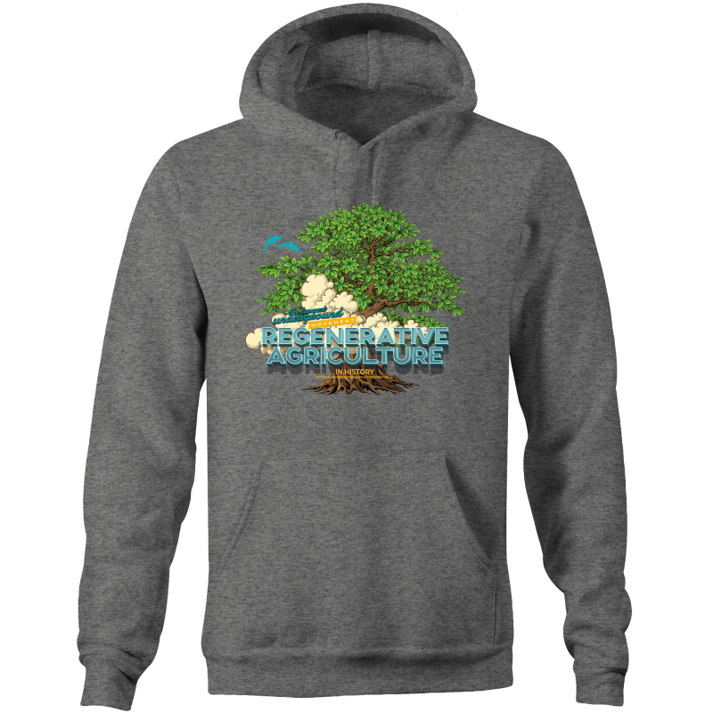 'Tree cloud' AS Colour Stencil - Pocket Hoodie Sweatshirt