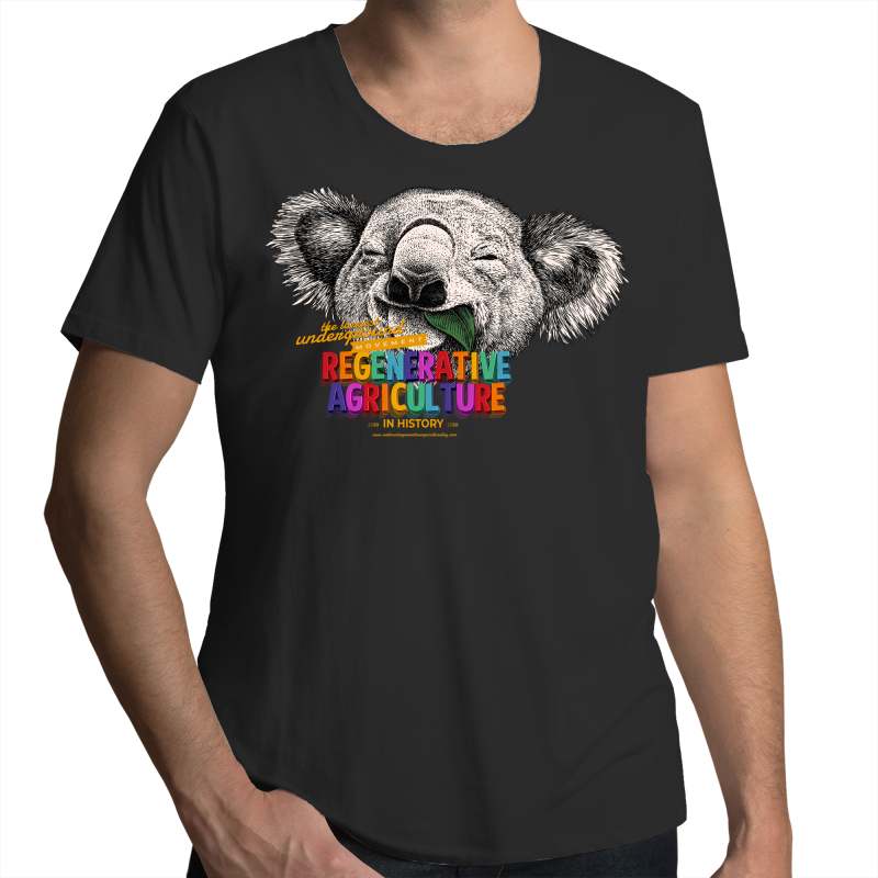 'Koala' AS Colour Shadow - Mens Scoop Neck T-Shirt