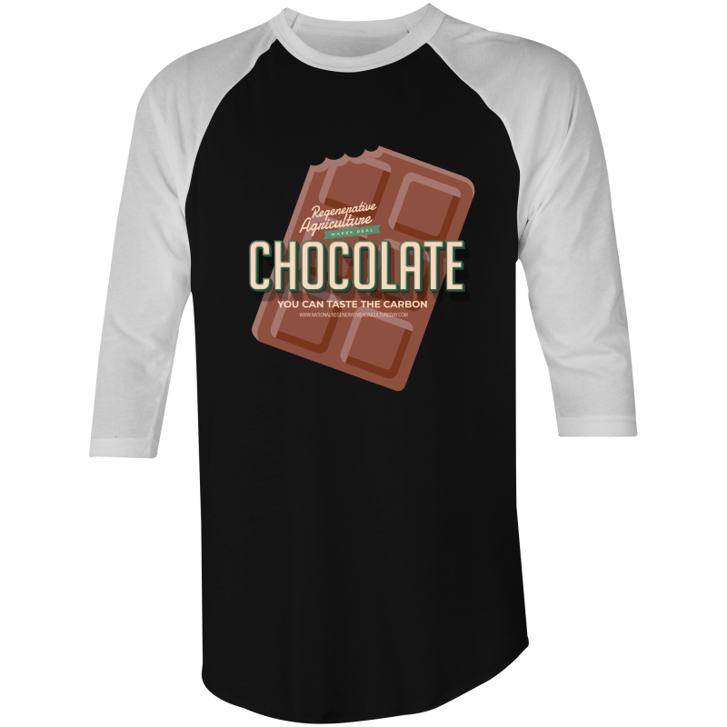 'Choco' AS Colour Raglan - 3/4 Sleeve T-Shirt