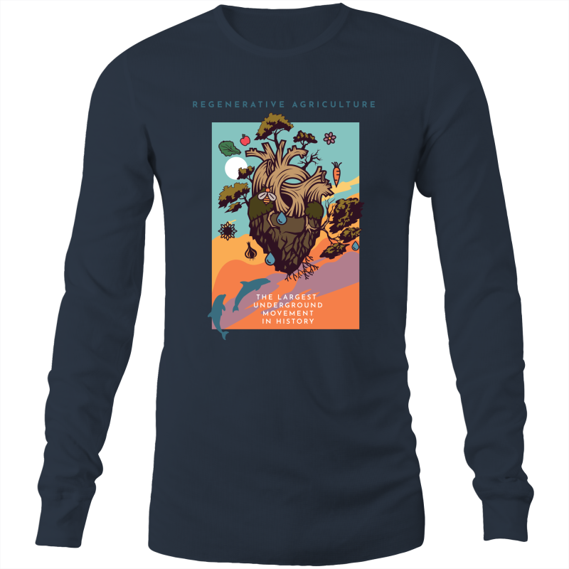 'Poster-grey' AS Colour Base - Mens Long Sleeve T-Shirt