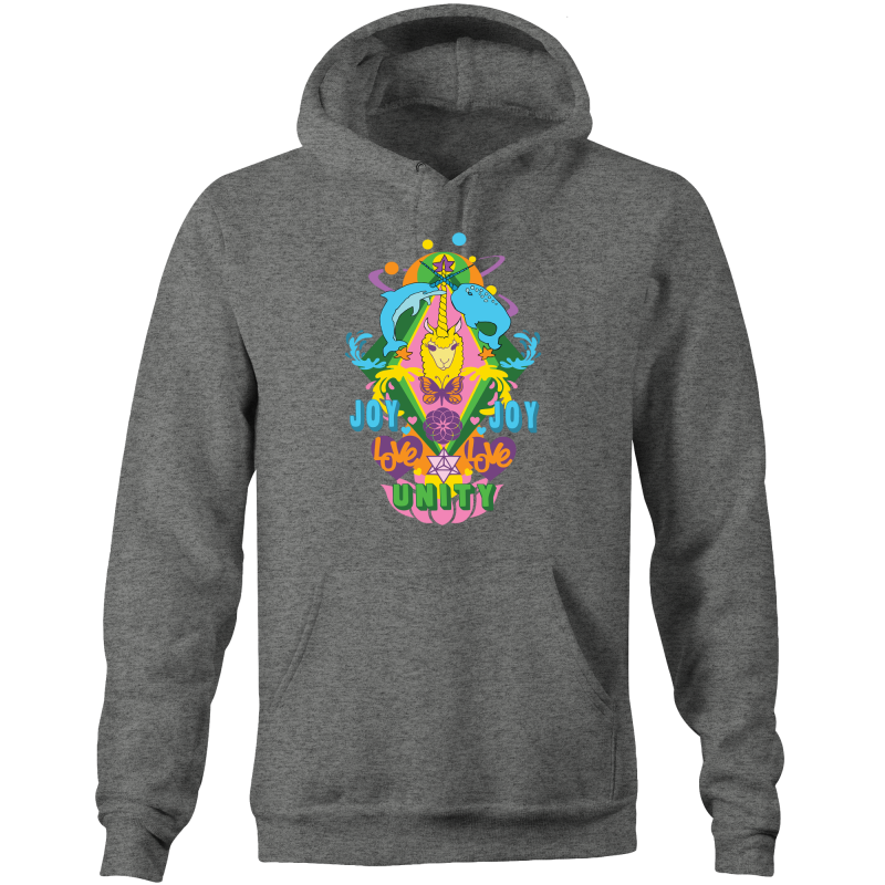 'Lama' AS Colour Stencil - Pocket Hoodie Sweatshirt